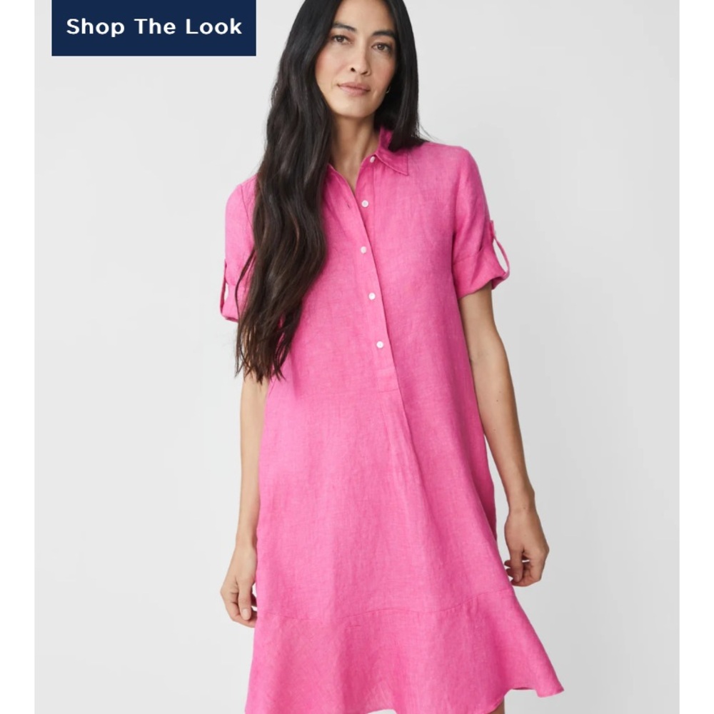 J. McLaughlin Vibrant Pink Midi Dress